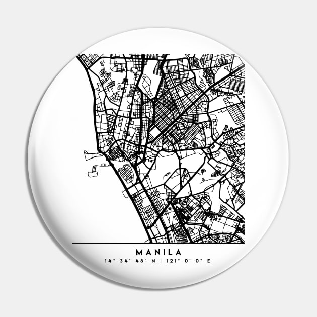 MANILA PHILIPPINES BLACK CITY STREET MAP ART Pin by deificusArt