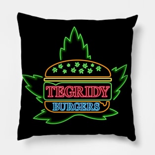 Tegridy Burgers neon sign Pillow