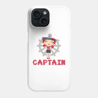 Captain girl (red) Phone Case