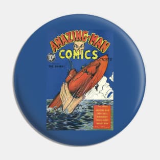 Amazing Man Retro Comic Cover Vol 6 Pin