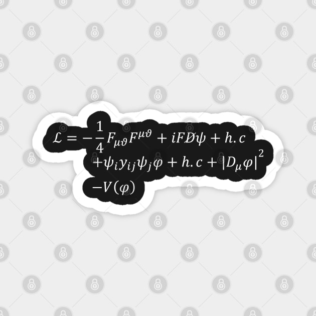 Standard Model Of Particle Physics Lagrangian, Lagrangian of the universe Magnet by ScienceCorner