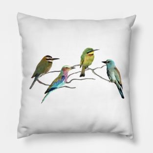 Bee-eater + Roller - Birds in Africa Pillow