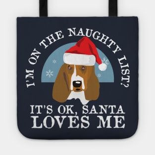 Funny Naughty Dog Lovers Beagle Christmas Shirt Gift Tote