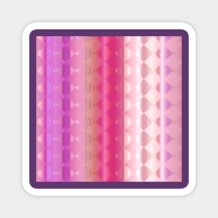 Trendy Pink Brown and Purple Diamond Gradient Pattern Abstract Magnet