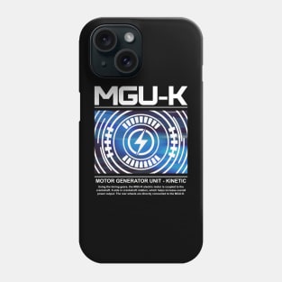 MGU-K F1 Power Unit (White Text) Design Phone Case