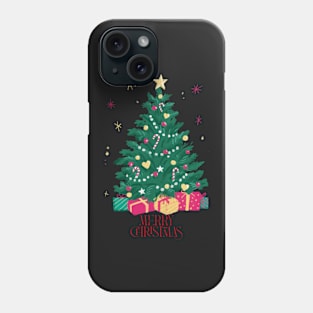 Merry Christmas Tree with gift Phone Case