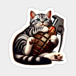 Cat and Grenade Magnet