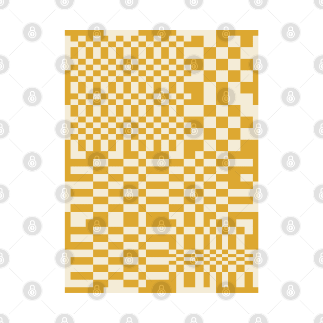 Checkerboard Pattern - Yellow by Colorable