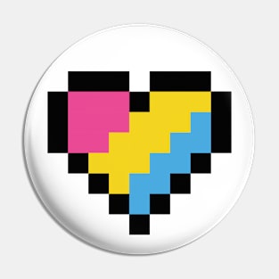 Pansexual heart Pin