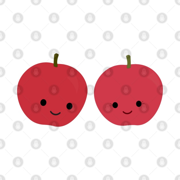 Cute Kawaii Apples by Hedgie Designs