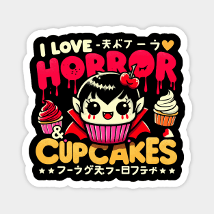 Creepy Cute Vampire Horror - Cartoon Kawaii Cupcake Magnet