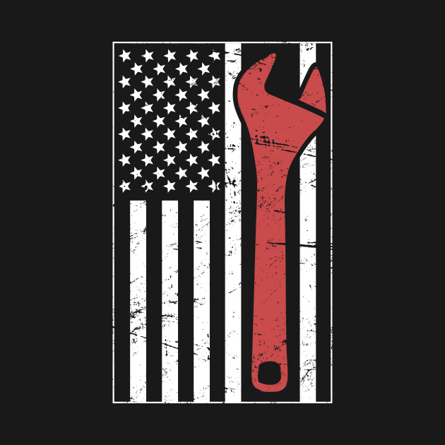 American Flag & Wrench by MeatMan