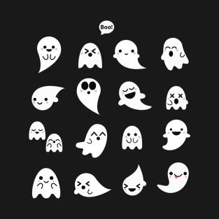 Hydro Flask sticker - Halloween funny cute kawaii sad spooky ghost | Sticker pack set T-Shirt