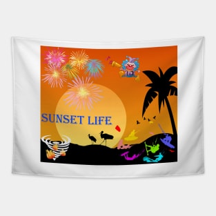 Sunset Life Tapestry