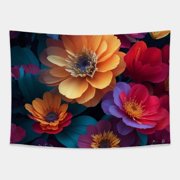 floral pattern Tapestry by sukhendu.12