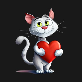 Loving Tomcat with Big Heart T-Shirt