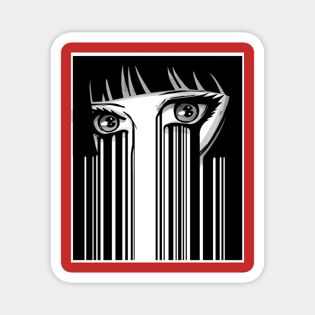Anime eyes Japan barcode Anime TeePublic
