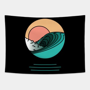 Sun Set Wave Tapestry