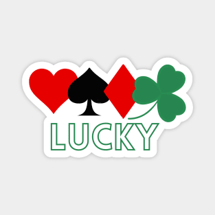Lucky Playing Cards Magnet