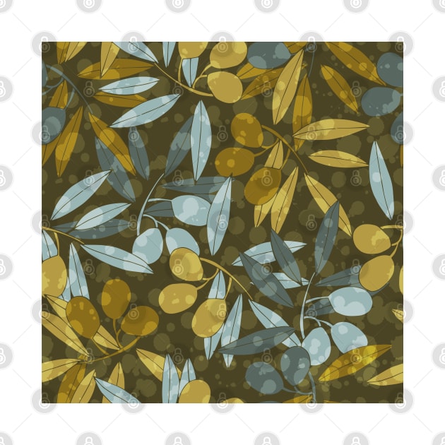 Olives branches pattern by GreekTavern