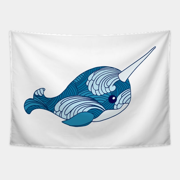 Narwhale Tapestry by wildmagnolia