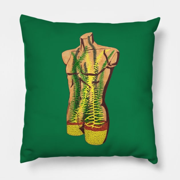 Male Mannequin Terrarium Pillow by RaLiz