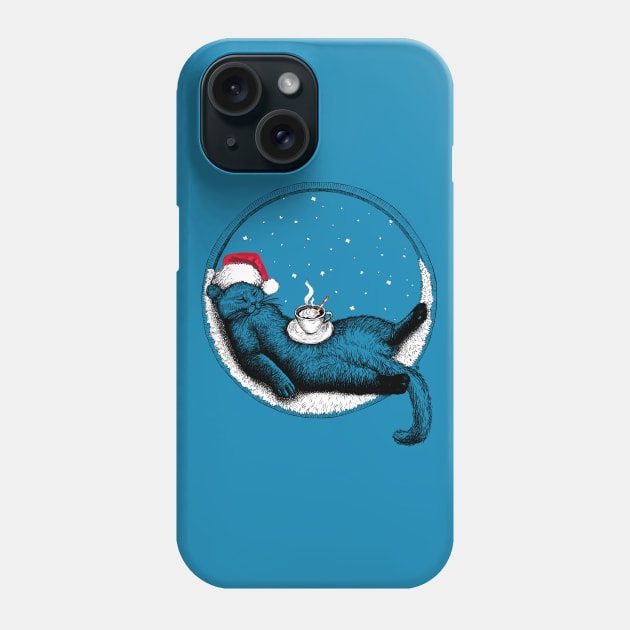 Christmas Cat Phone Case by VectorInk