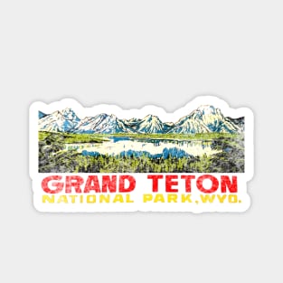 Grand Teton National Park Vintage Magnet