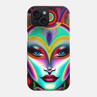 Catgirl DMTfied (30) - Trippy Psychedelic Art Phone Case