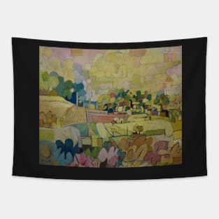 Yellow Abstract Cooling in Kent Landscape Tapestry