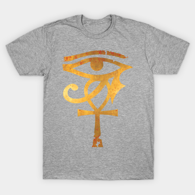 Egyptian Eye Of Horus Ankh Egypt Archaeologist Gold - Egyptian - T-Shirt