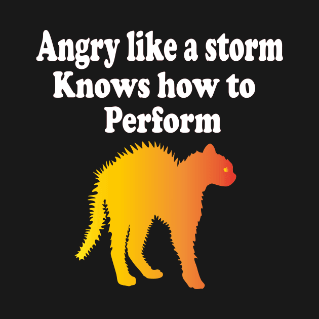 Angry like a storm knows how to perform  cat t shirt by ARTA-ARTS-DESIGNS