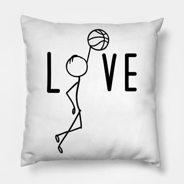 Cute Basketball Player Gift Basketball Lover Basketball Team Pillow by mrsmitful01