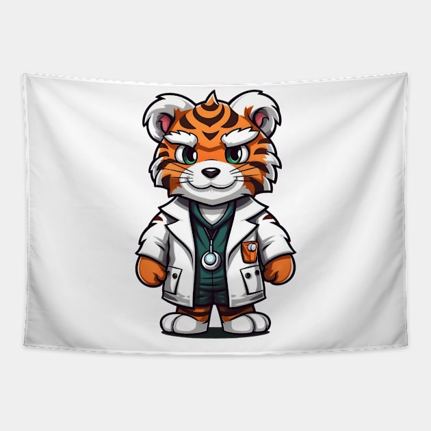 doctor tiger Tapestry by javierparra