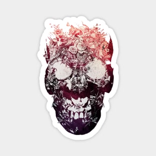 Floral Skull Magnet