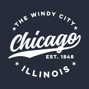The Windy City Chicago (White Text) T-Shirt