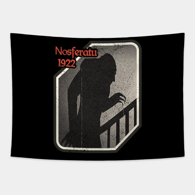 Nosferatu Up the Stairs (1922) Tapestry by darklordpug