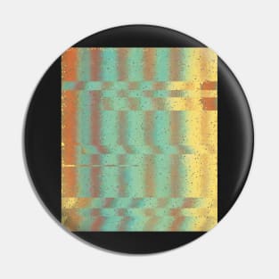 Trippy Glitched Retro Striped Pattern Pin