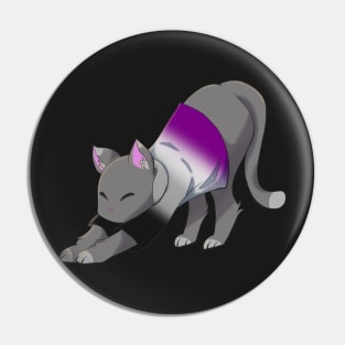 Asexual cat stretching Pin