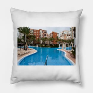 Solana Hotel Swimming Pool Benidorm Spain Pillow