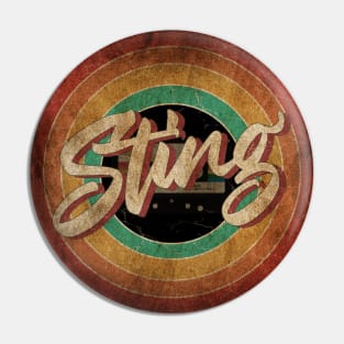 Sting Vintage Circle Art Pin