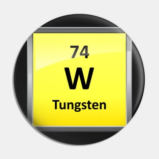Tungsten Periodic Table Element Symbol Pin