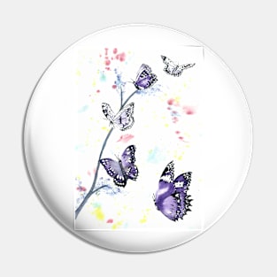 Purple Butterflies Pin