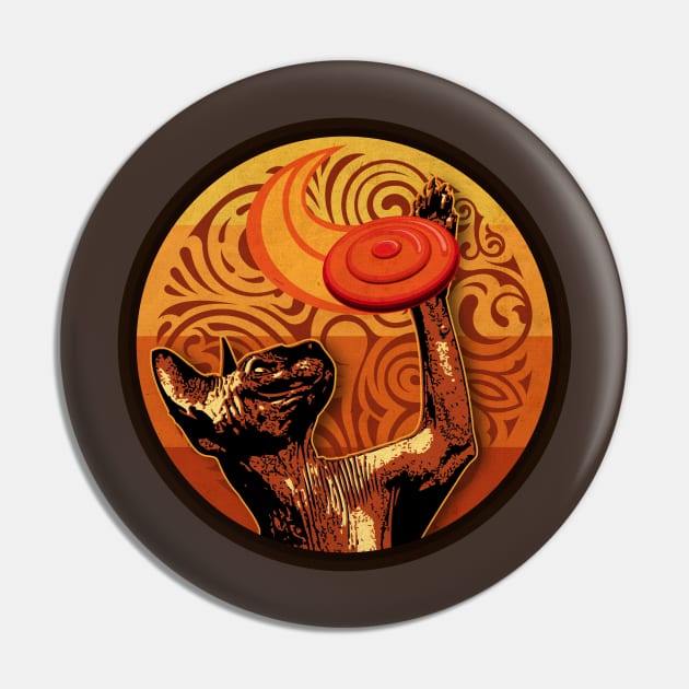 Flying Cat Ultimate Frisbee Pin by CTShirts