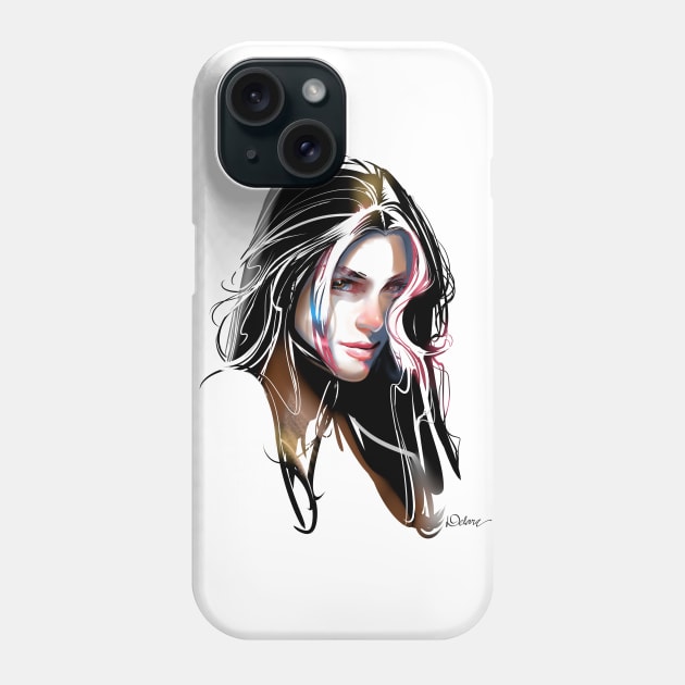 Portrait Girl Phone Case by Delara