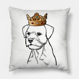 Border Terrier Dog King Queen Wearing Crown Pillow