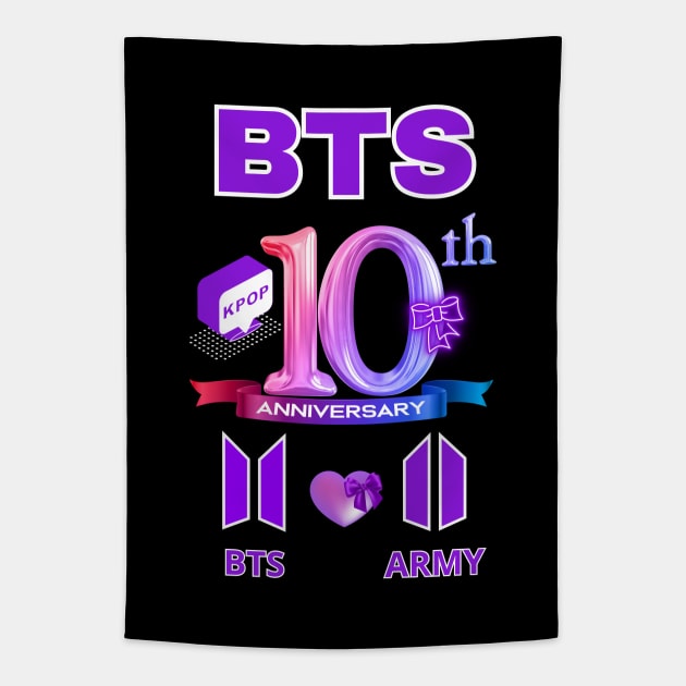 BTS Anniversary 10th Tapestry by Introvert Home 