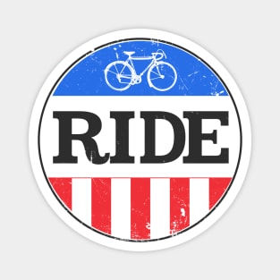 Vintage Ride Bicycle Logo Magnet