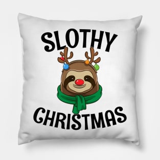 Gift For Sloth Lovers Slothy Christmas Pillow