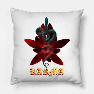 karma snake butterfly Pillow